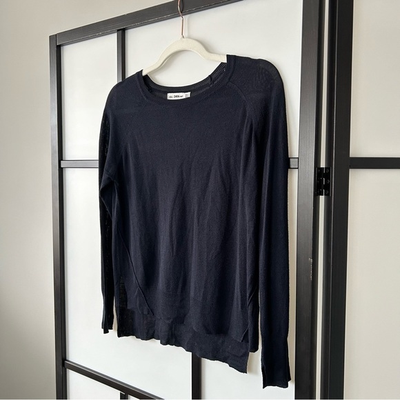 [XS/S] Zara Knit Women’s Lightweight Super Soft Black Long Sleeve Sweater - Picture 5 of 9